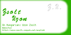 zsolt uzon business card